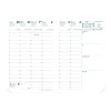 Quo Vadis - Agenda année scolaire - 2026-2027 - Universitaire - Semainier Planning - Français - Bloom - Vert - 13 mois de août à août - 10x15 cm - Papier Clairefontaine blanc