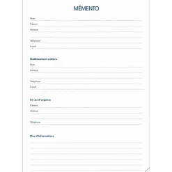 Quo Vadis - Agenda année scolaire - 2026-2027 - Textagenda 21 - Journalier - Français - Impala - Noir - 12 mois de septembre à août - 13x21 cm - Papier Clairefontaine blanc - Fabrication française