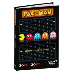 Quo Vadis - Agenda année scolaire - 2026-2027 - Eurotextagenda - Journalier - Multilingue - Pac man - 12 mois de août à juillet - 12x17 cm - Papier Clairefontaine blanc - Fabrication française