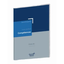 Quo Vadis - Agenda enseignant - 2026-2027 - Carnet de Bord - Français - Compétences - Bleu - Perpétuel - 21x29,7 cm - Papier Clairefontaine blanc - Fabrication française