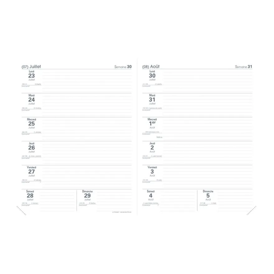 Quo Vadis - Agenda enseignant - 2026-2027 - Le Professeur - Semainier Horizontal - Français - Impala - Orange - 12 mois de mi-juillet à mi-juillet - 21x27 cm