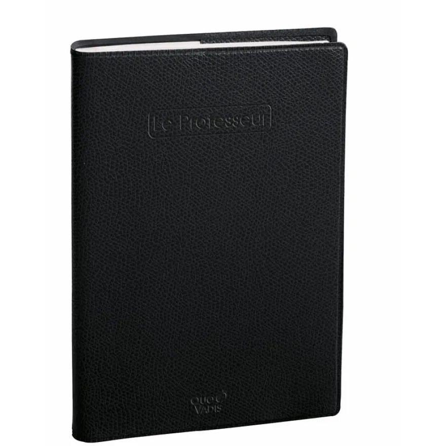 Quo Vadis - Agenda enseignant - 2026-2027 - Le Professeur - Semainier Horizontal - Français - Impala - Noir - 12 mois de mi-juillet à mi-juillet - 21x27 cm