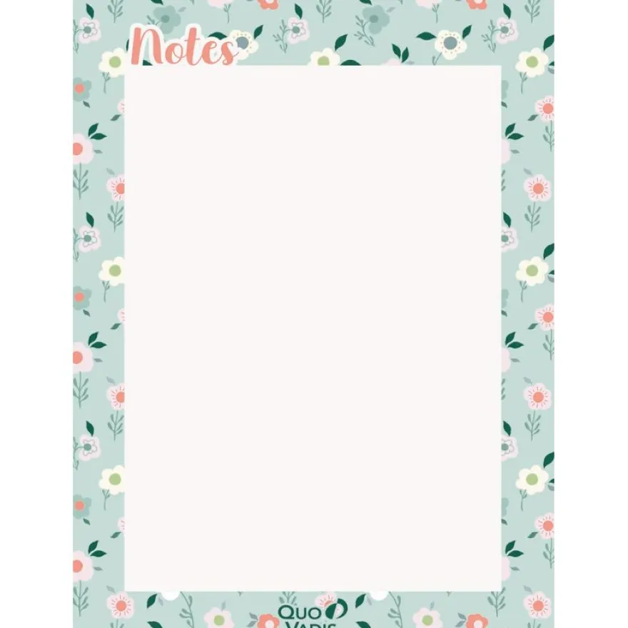 Quo Vadis - Bloc-notes - Fantaisie - 10,6x15,3 cm - Papier Clairefontaine blanc - Fabrication française