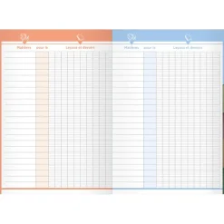 Quo Vadis - Cahier de textes - Français - PSG - Journalier - 15x21 cm - Papier Clairefontaine blanc - Fabrication française