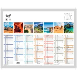 Quo Vadis - Calendrier Fantaisie 7 mois par face - 21 x 27 cm - Terre