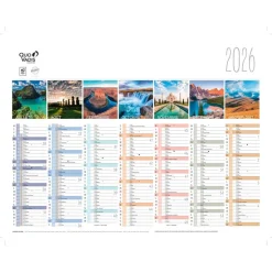 Quo Vadis - Calendrier Fantaisie 7 mois par face - 21 x 27 cm - Terre