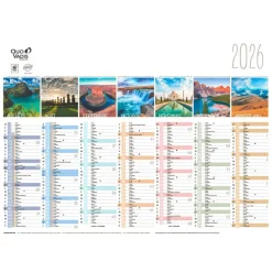 Quo Vadis - Calendrier Fantaisie - 13 mois - 55 X 40,5 cm - Terre
