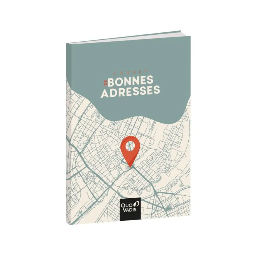 Quo Vadis - Carnet de bonnes adresses - Français - Carnets thématiques - Blanc - 15x21 cm - Papier Clairefontaine blanc - Fabrication française