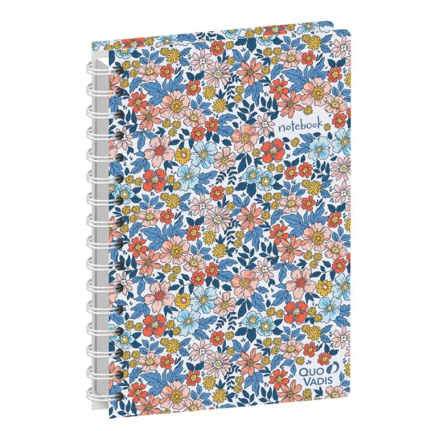 Quo Vadis - Carnet de notes - Spiralé - Daisy - Multicolore - Pages Points (dots) et lignées - 15x21 cm - Papier Clairefontaine blanc - Fabrication française