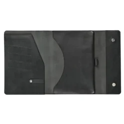 Quo Vadis - Etui carnet/tablette - Rangers - Noir - 19,5x26,5 cm - Cuir pleine fleur de buffle