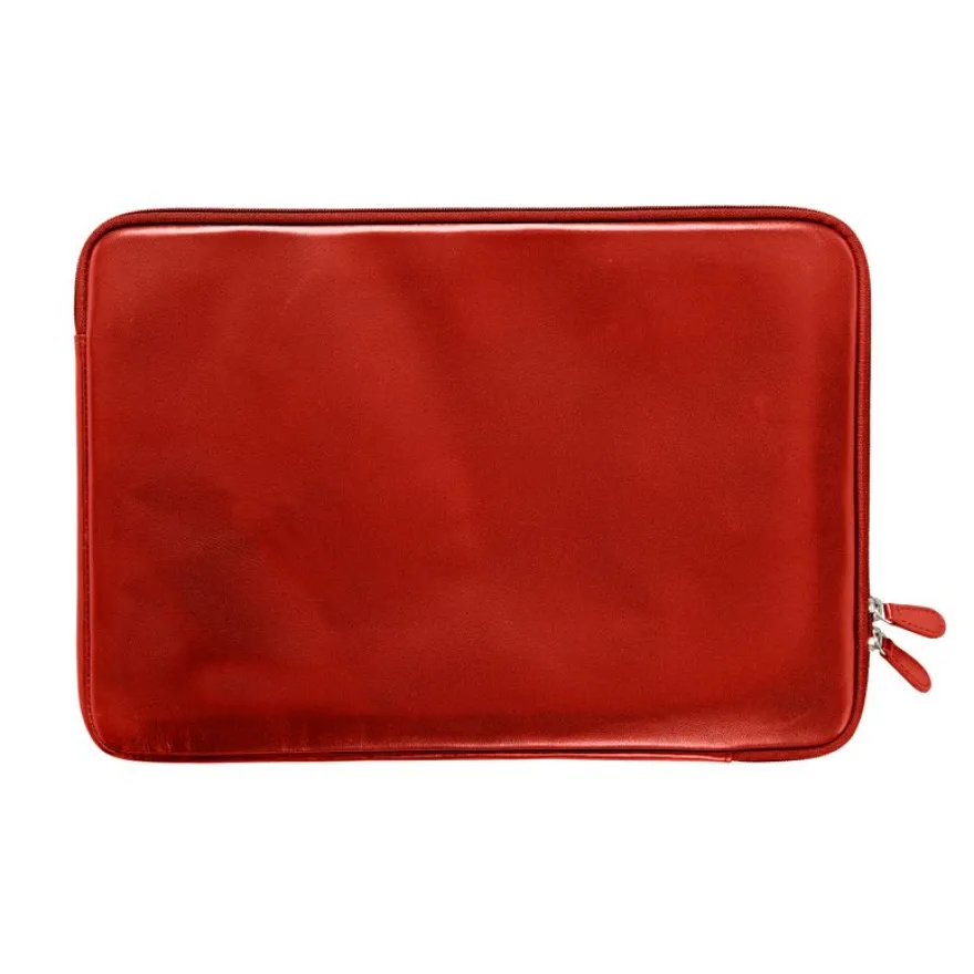 Quo Vadis - Housse ordinateur - Satiny - Rouge - 37x26x1,5 cm - Cuir pleine fleur de vachette - 1 compartiment(s)