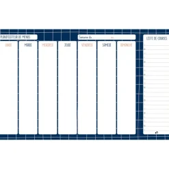 Quo Vadis - Planificateur de menus - Français - Carnets thématiques - Perpétuel - 16,5x26,5 cm - Papier Clairefontaine blanc - Fabrication française