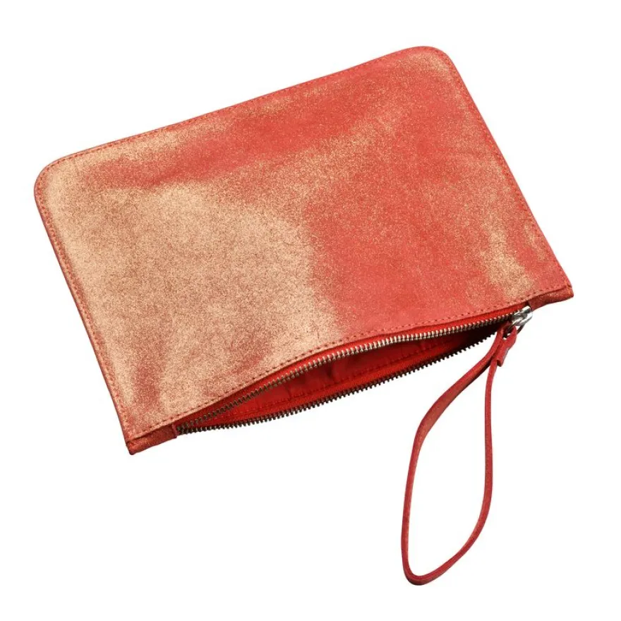 Quo Vadis - Pochette - Julo - 18x25 cm - Cuir de vachette suédé