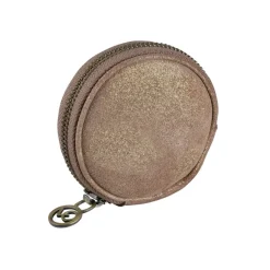 Quo Vadis - Porte-monnaie - Ronde - Julo - 9x9x4 cm - Cuir de vachette suédé - 1 compartiment(s)