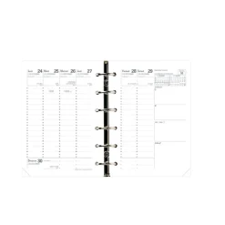 Quo Vadis - Recharge Organiseur - Minitimer - Semainier Planning - Français - 12 mois de janvier à décembre - 9x12,5 cm - Papier Clairefontaine blanc - Fabrication française