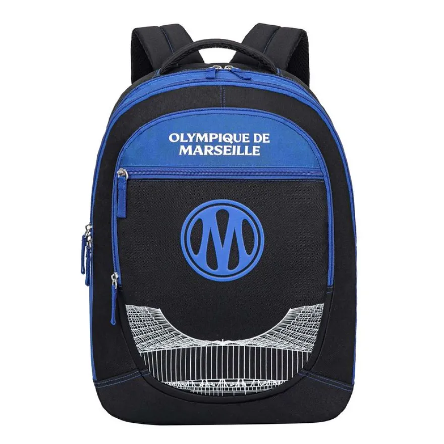 Quo Vadis - Sac à dos - Olympique de Marseille - 32x43x14 cm - Toile (polyester) - 2 compartiment(s) - Avec bretelles et poignée