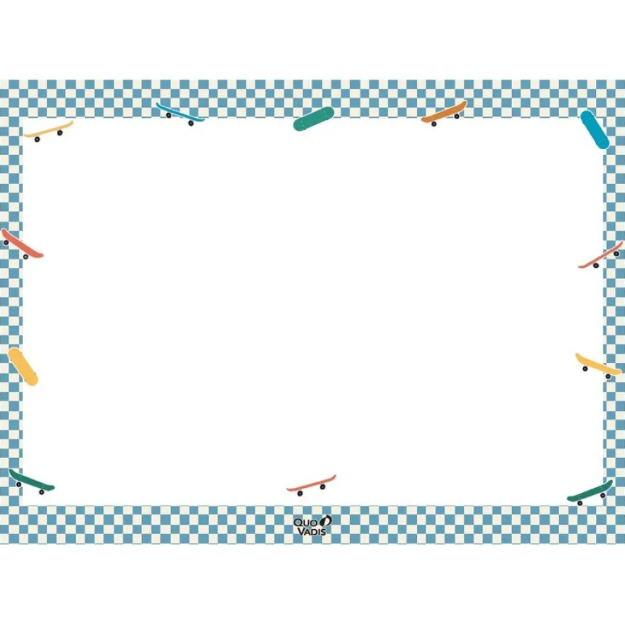 Quo Vadis - Sous-main perpétuel à feuillets - Animascot - 29,7x42 - Papier Clairefontaine blanc - Fabrication française