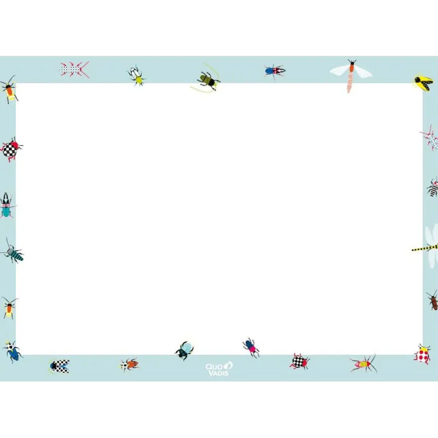 Quo Vadis - Sous-main perpétuel à feuillets - Animascot - Multicolore - 29,7x42 - Papier Clairefontaine blanc - Fabrication française