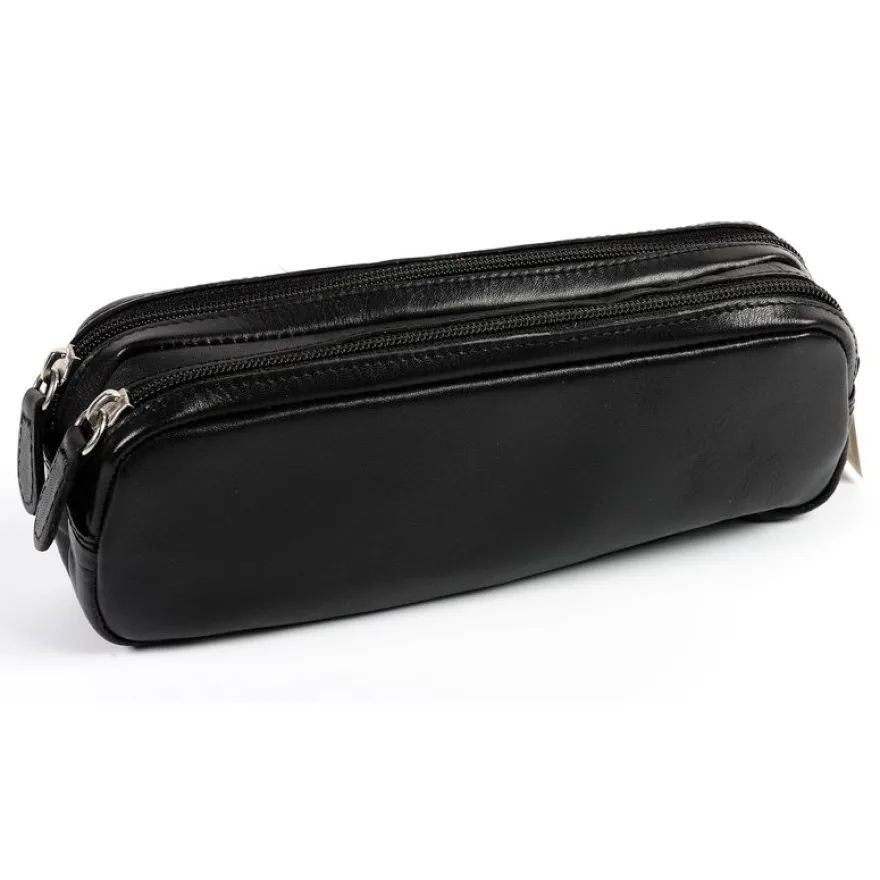 Quo Vadis - Trousse - Rectangle - Satiny - 21x6x7 cm - Cuir pleine fleur de vachette - 1 compartiment(s)