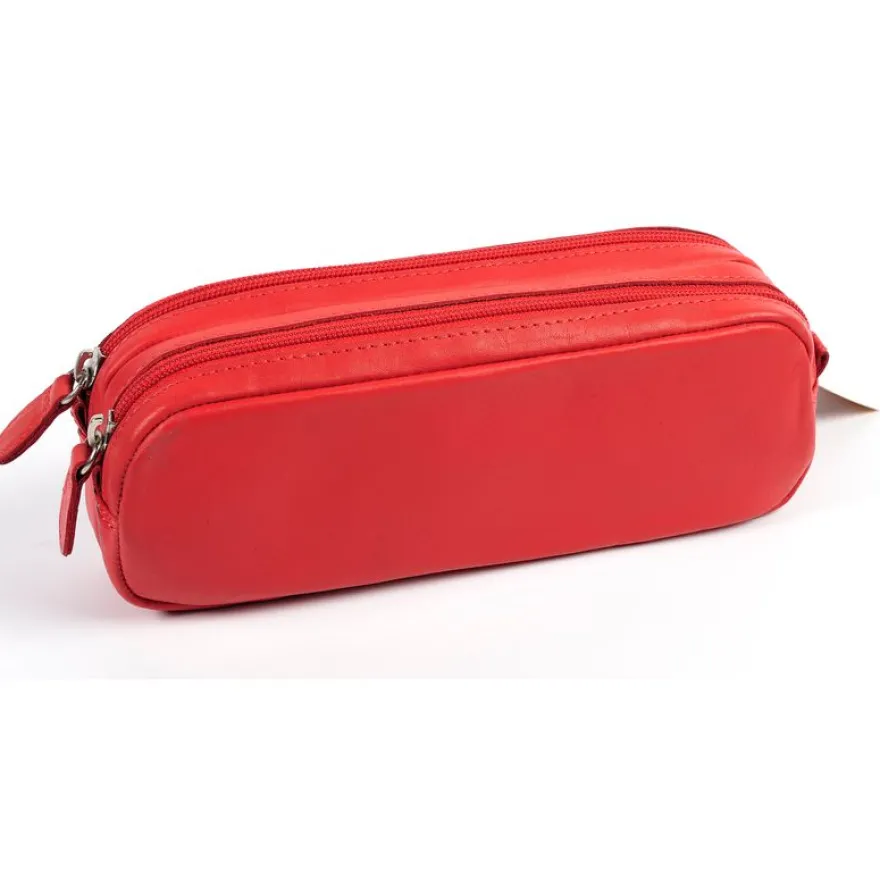 Quo Vadis - Trousse - Rectangle - Satiny - 21x6x7 cm - Cuir pleine fleur de vachette - 1 compartiment(s)