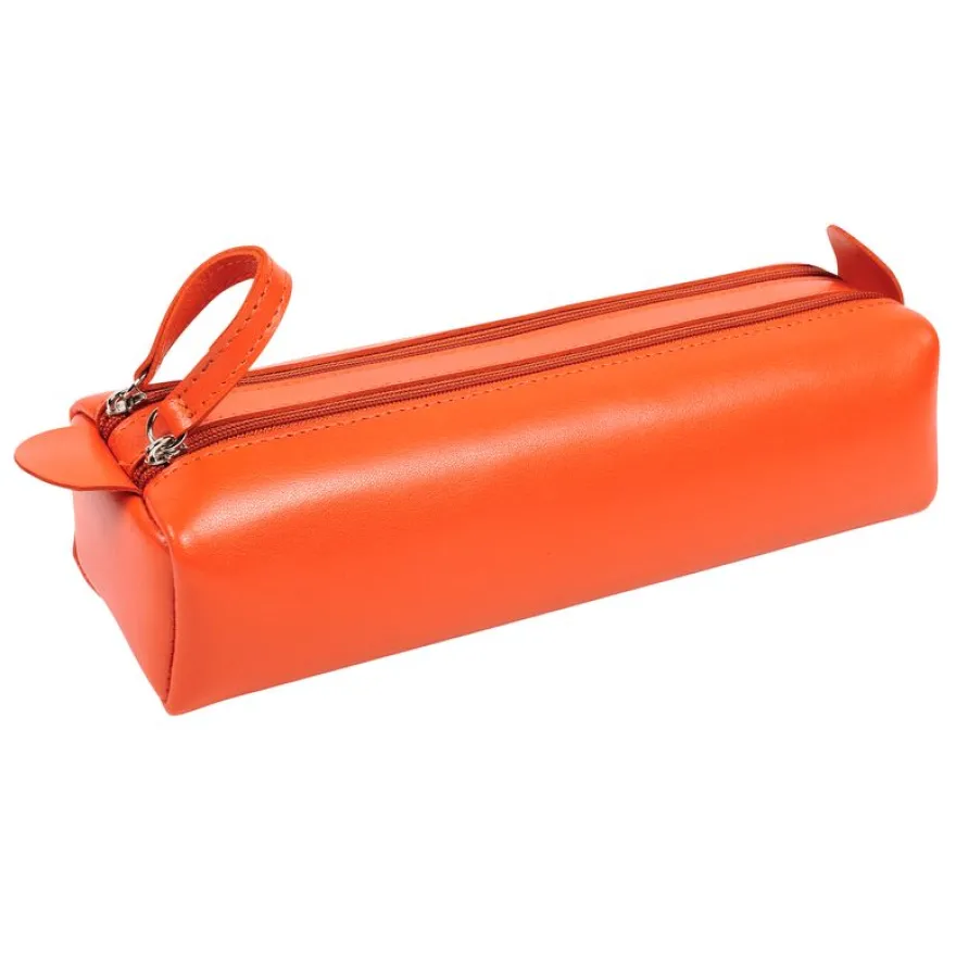 Quo Vadis - Trousse - Rectangle - Satiny - 22x7x5 cm - Cuir pleine fleur de vachette - 1 compartiment(s)