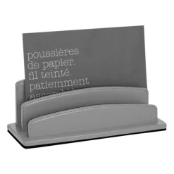 Quo Vadis Satiny - Trieur demi-rond 2 compartiments - 26 x 10,5 cm - gris