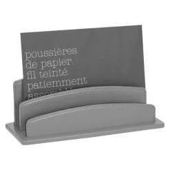 Quo Vadis Satiny - Trieur demi-rond 2 compartiments - 26 x 10,5 cm - gris