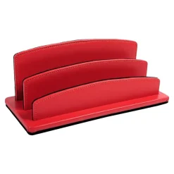 Quo Vadis Satiny - Trieur demi-rond 2 compartiments - 26 x 10,5 cm - rouge