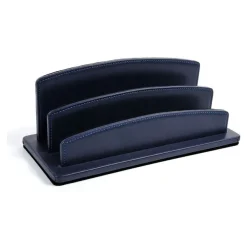 Quo Vadis Satiny - Trieur demi-rond 2 compartiments - 26 x 10,5 cm - bleu marine
