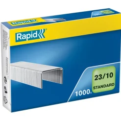 Rapid - Boîte de 1000 Agrafes 23/10 - jusqu'à 70 feuilles - acier galvanisé