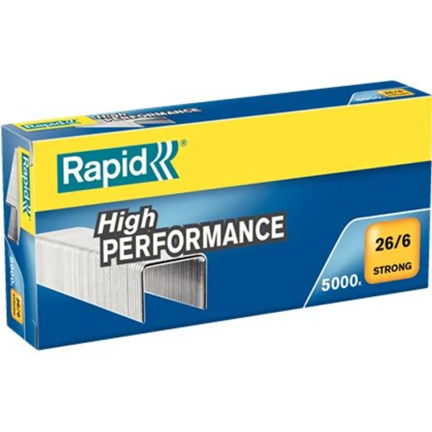 Rapid - Boîte de 5000 Agrafes Strong 26/6 - jusqu'à 30 feuilles