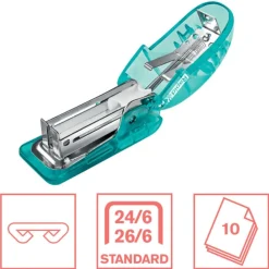 Rapid - Mini Agrafeuse Colour'Breeze - capacité 10 feuilles - agrafes 24/6 ou 26/6 - Bleu