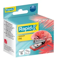 Rapid - Mini Agrafeuse Colour'Breeze - capacité 10 feuilles - agrafes 24/6 ou 26/6 - Corail