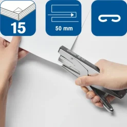 Rapid - Pince Agrafeuse Economy E10 argent - capacité de 15 feuilles - agrafes n°10