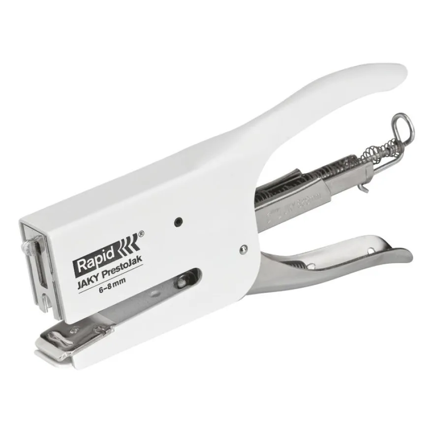 Rapid - Pince Agrafeuse Jaky Prestojak blanc - capacité de 50 feuilles - agrafes Jaky 6 ou 8