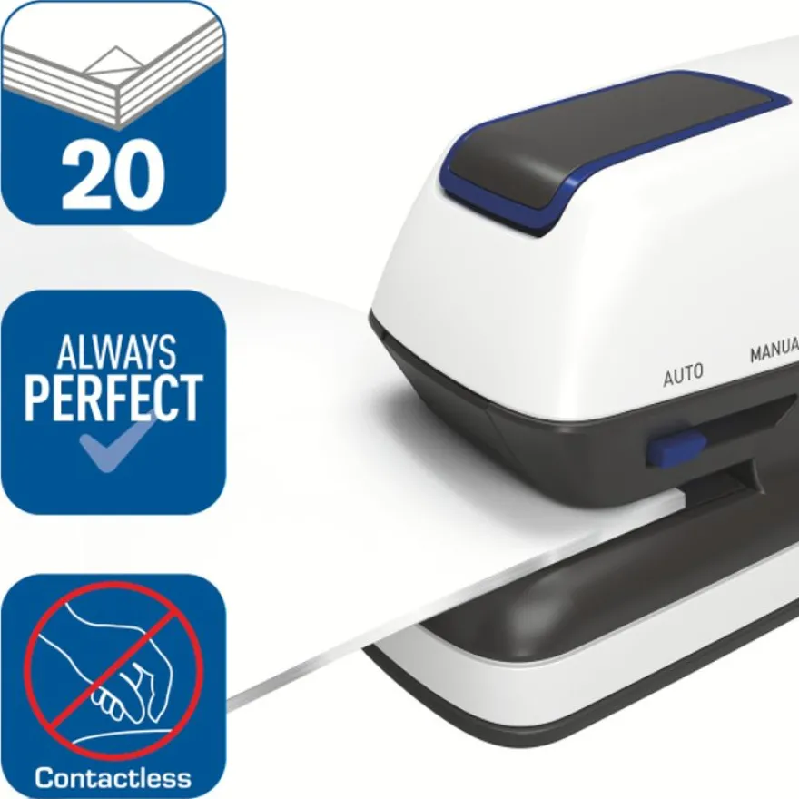 Rapid Optima Grip - Agrafeuse électrique - capacité de 20 feuilles - agrafes Optima HD56
