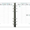 Recharge pour organiseur Exatime 17 - 16 mois- 1 semaine sur 2 pages à la verticale - 10,5 x 17,2 cm - Exacompta