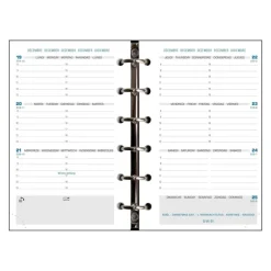 Recharge pour organiseur Exatime 14 - 16 mois- 1 semaine sur 2 pages à l'horizontale - 8,1 x 12,6 cm - Exacompta