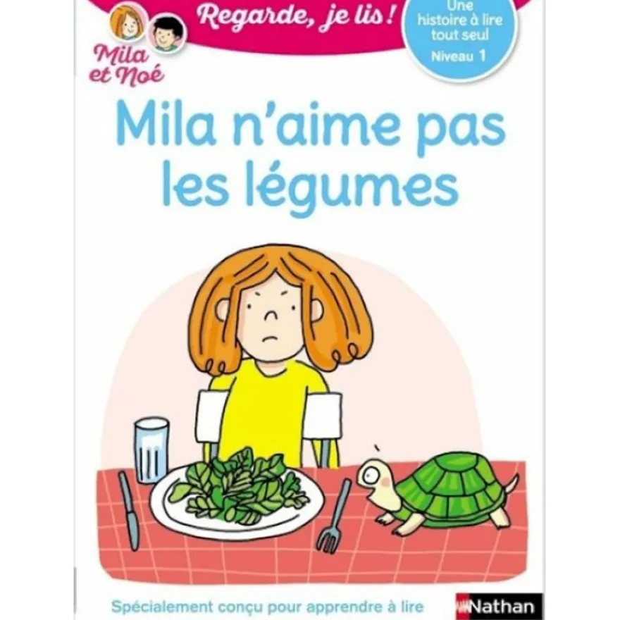Regarde, je lis ! Mila n'aime pas les légumes - Niveau 1 - Une histoire à lire tout seul