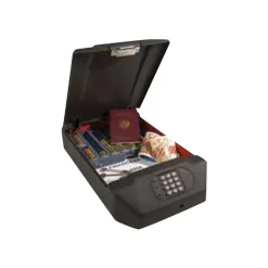 Reskal - Coffre-fort de Voyage 9L - Boîtier de sécurité à clé ou à code - acier noir