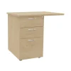 Retour direct sur caisson 3 tiroirs IDRA/DUAL - L80 x P60 cm - imitation chêne clair