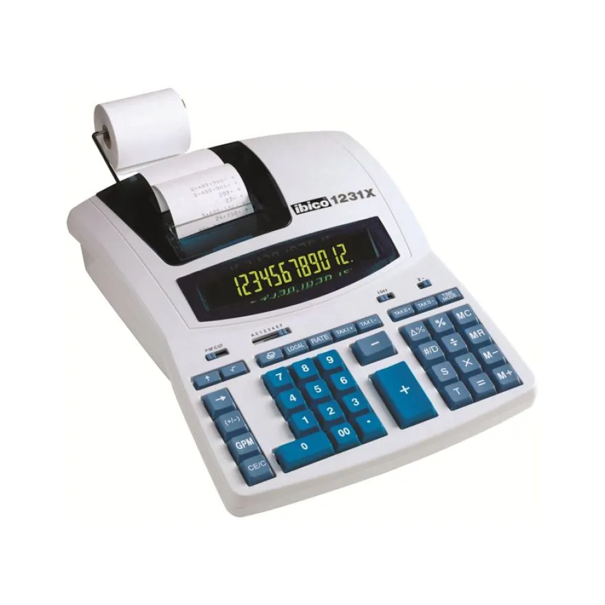 Rexel Ibico Professional 1231X - Calculatrice imprimante - LCD - 12 chiffres - alimentation batterie