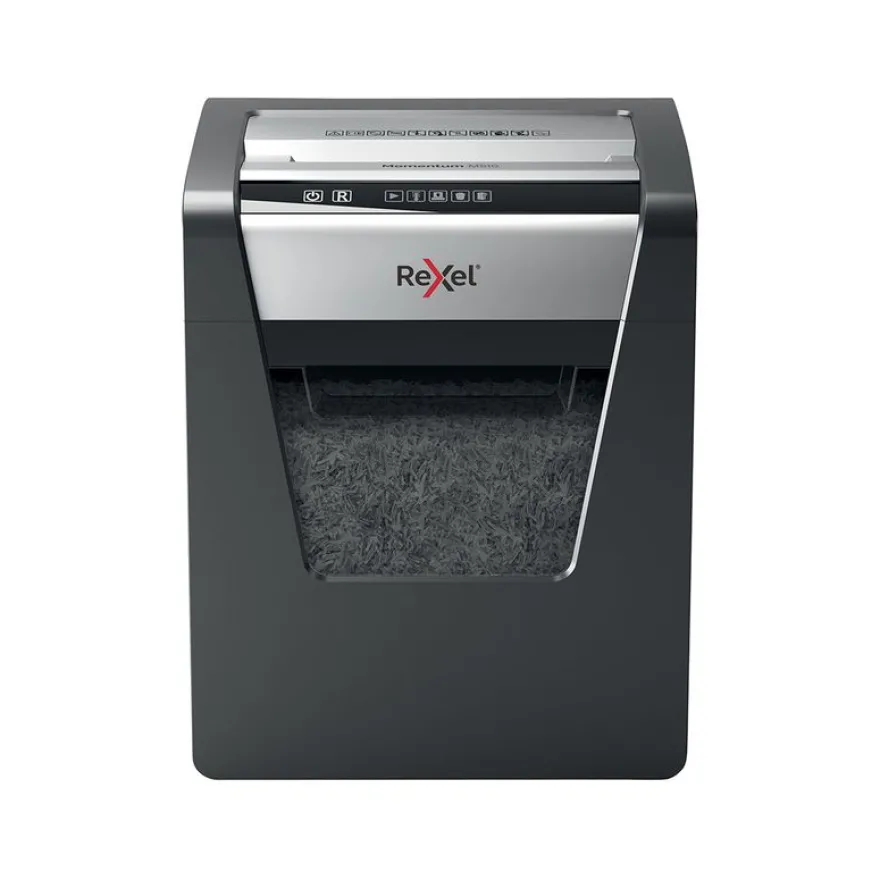 Rexel Momentum M510 - destructeur de documents coupe croisée microparticules - 10 feuilles - Corbeille 23 litres