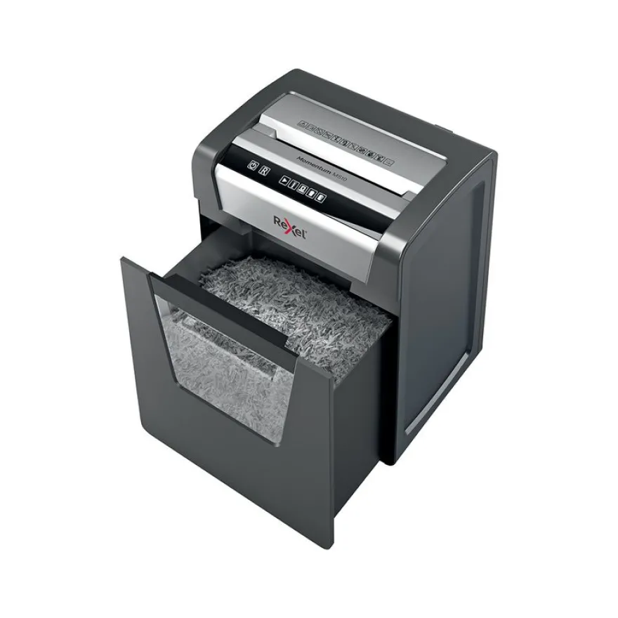 Rexel Momentum M510 - destructeur de documents coupe croisée microparticules - 10 feuilles - Corbeille 23 litres