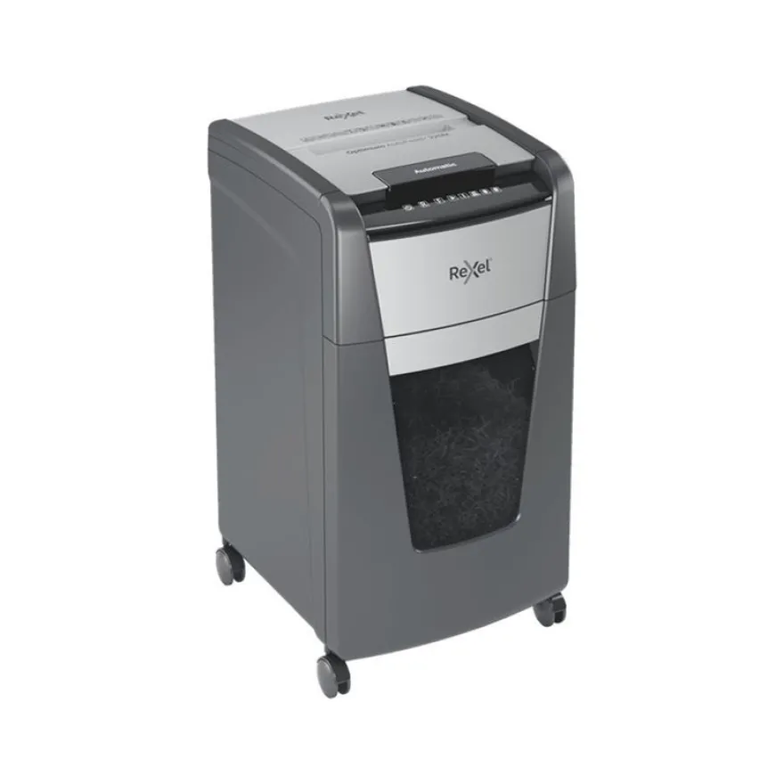 Rexel Optimum Auto+ 225M - destructeur de documents coupe croisée microparticules - 225 feuilles - Corbeille 60 litres