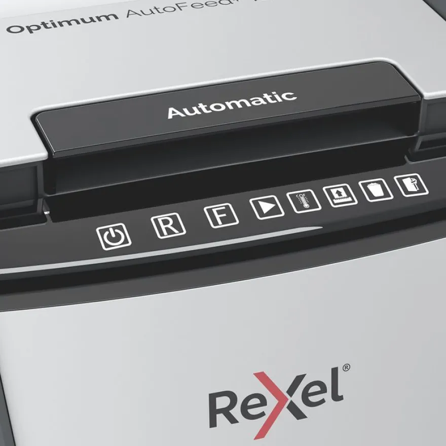 Rexel Optimum Auto+ 150M - destructeur de documents coupe croisée microparticules - 150 feuilles - Corbeille 44 litres