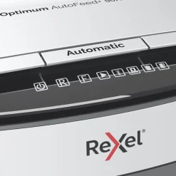 Rexel Optimum Auto+ 50X - destructeur de documents coupe croisée - 50 feuilles - Corbeille 20 litres