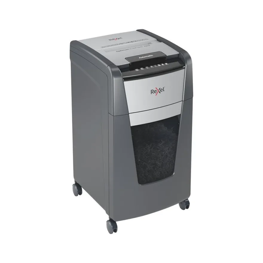 Rexel Optimum Auto+ 225X - destructeur de documents coupe croisée - 225 feuilles - Corbeille 60 litres