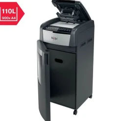 Rexel Optimum Auto+ 600X - destructeur de documents coupe croisée - 600 feuilles - Corbeille 110 litres