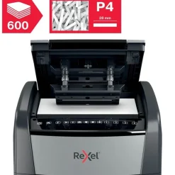 Rexel Optimum Auto+ 600X - destructeur de documents coupe croisée - 600 feuilles - Corbeille 110 litres